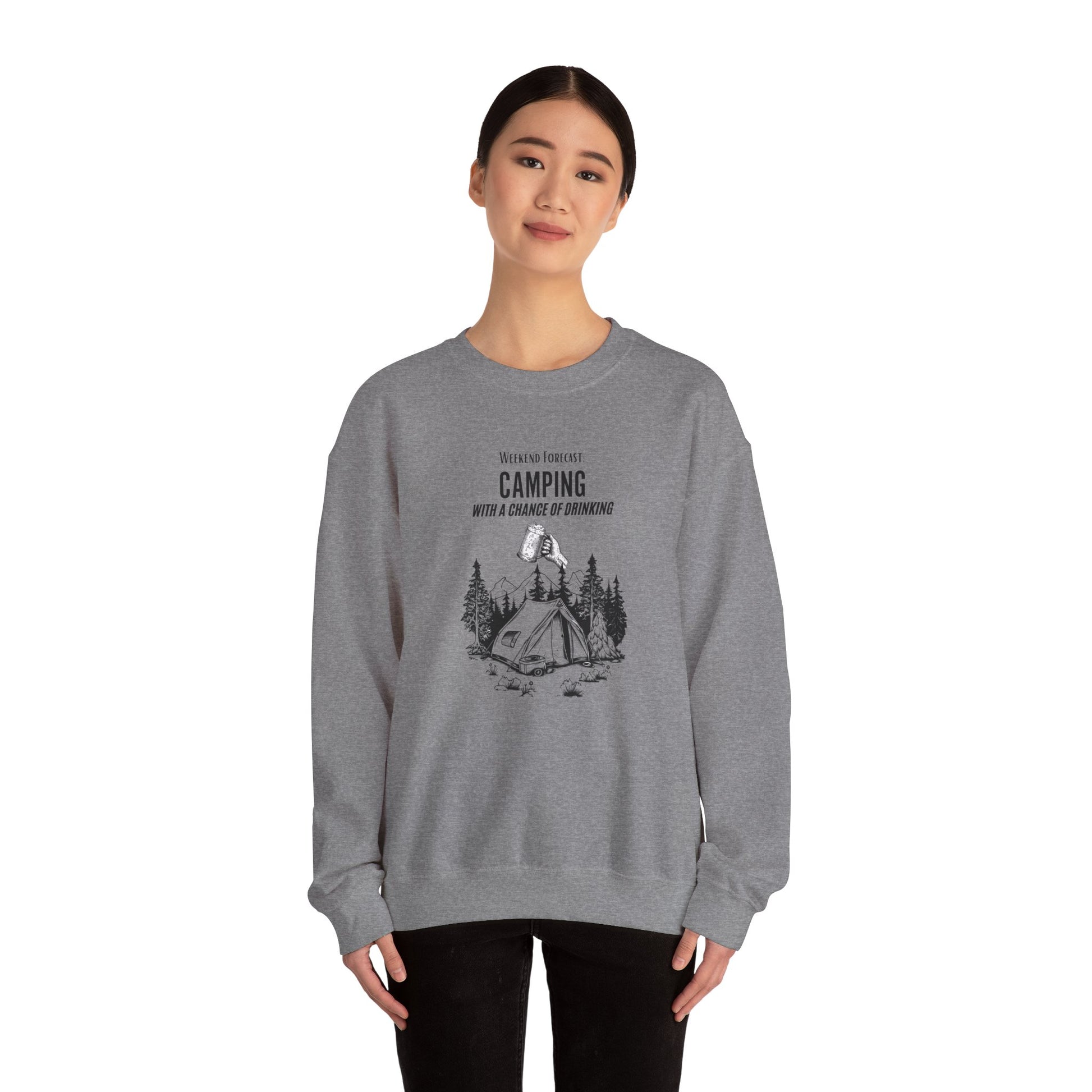 Crewneck Sweatshirt - Camping with a Chance of Drinking