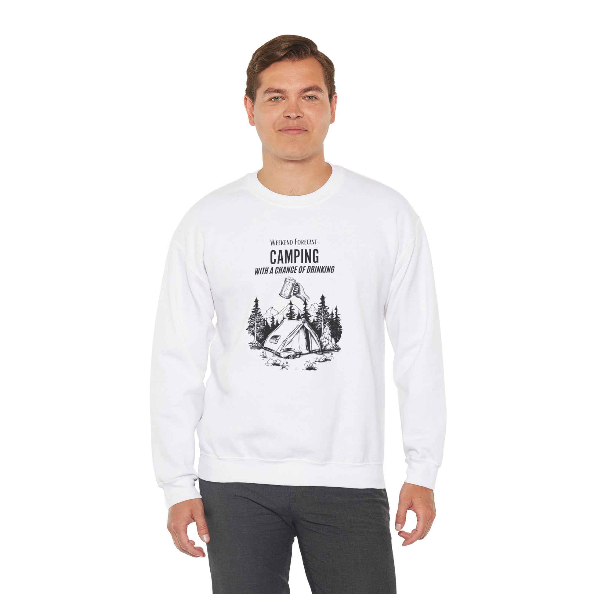 Crewneck Sweatshirt - Camping with a Chance of Drinking