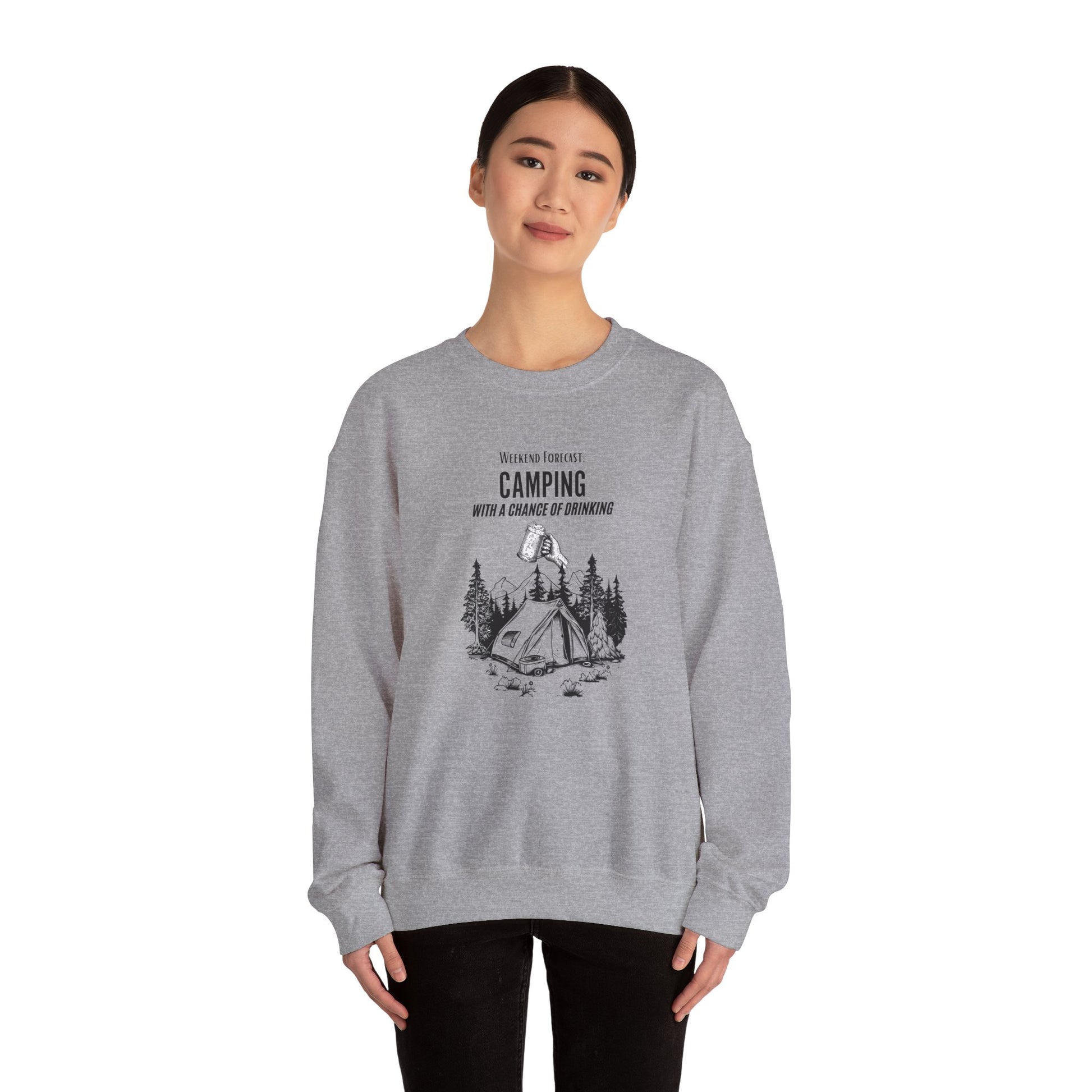 Crewneck Sweatshirt - Camping with a Chance of Drinking
