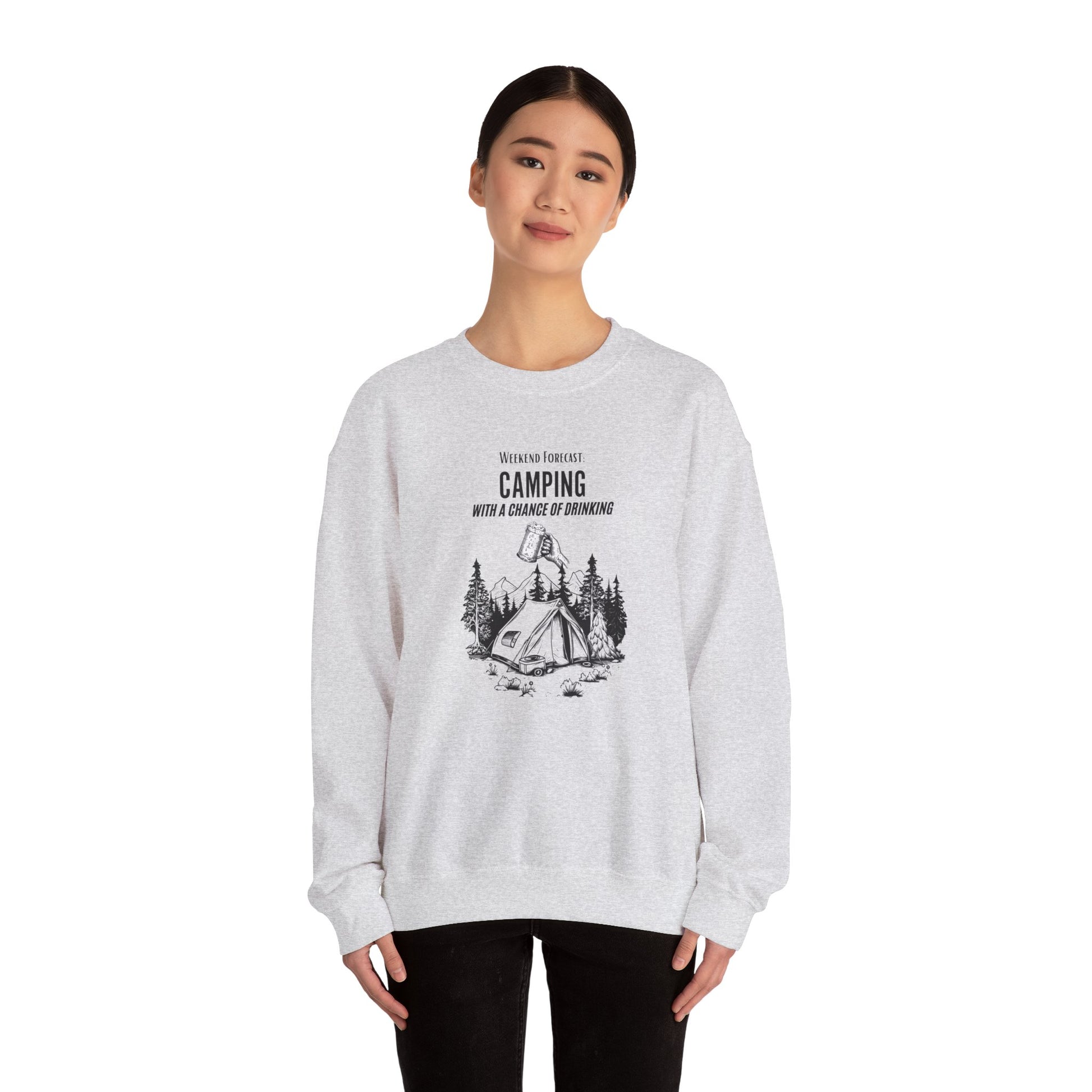 Crewneck Sweatshirt - Camping with a Chance of Drinking