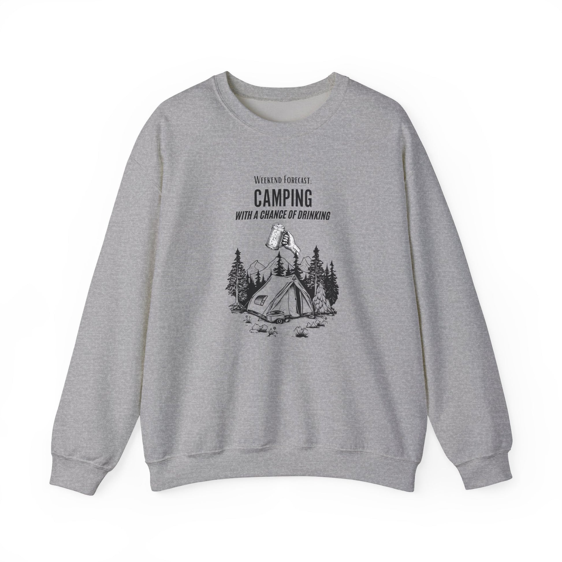 Crewneck Sweatshirt - Camping with a Chance of Drinking