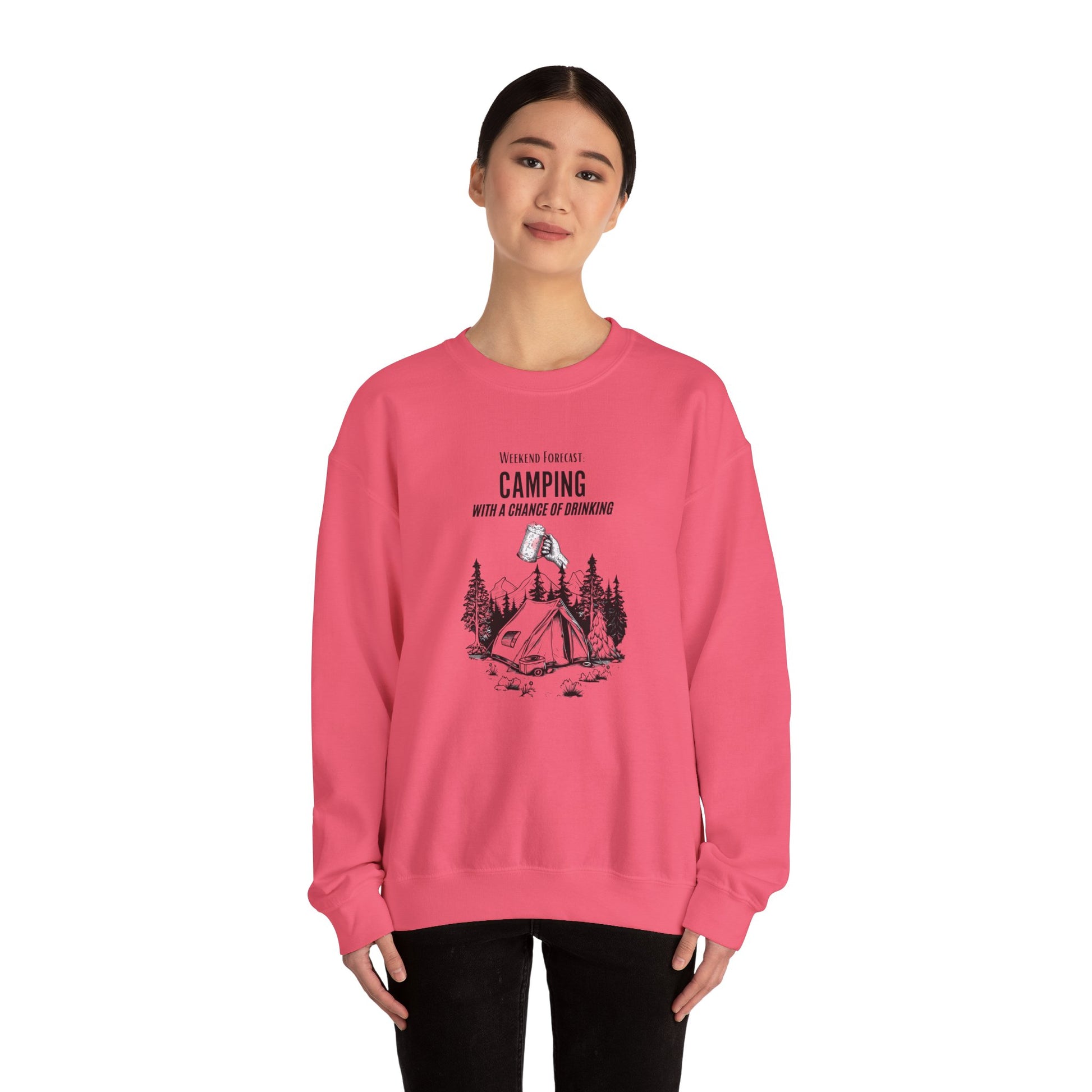 Crewneck Sweatshirt - Camping with a Chance of Drinking