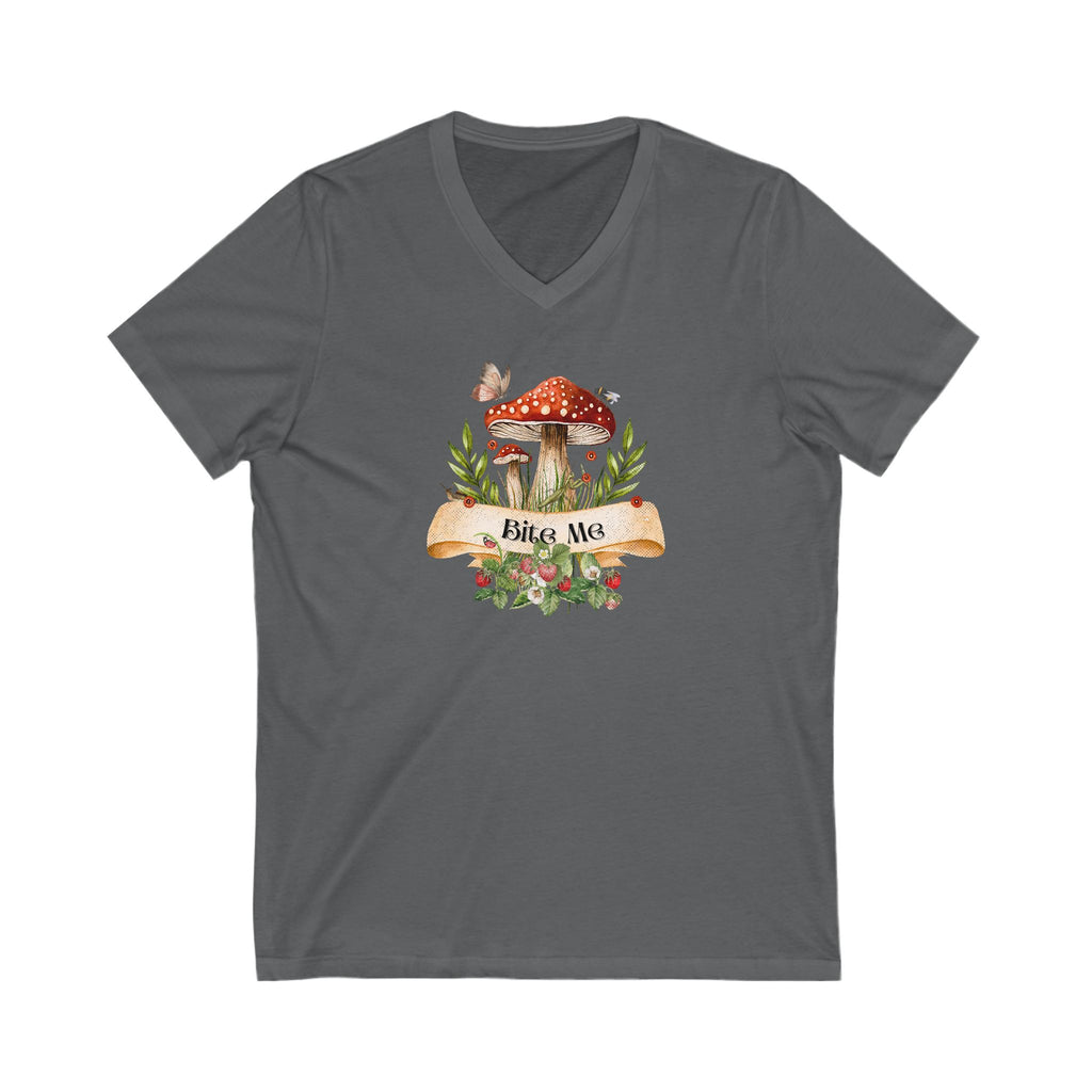 V-Neck Tee 'Bite Me' Funny Unisex Shirt