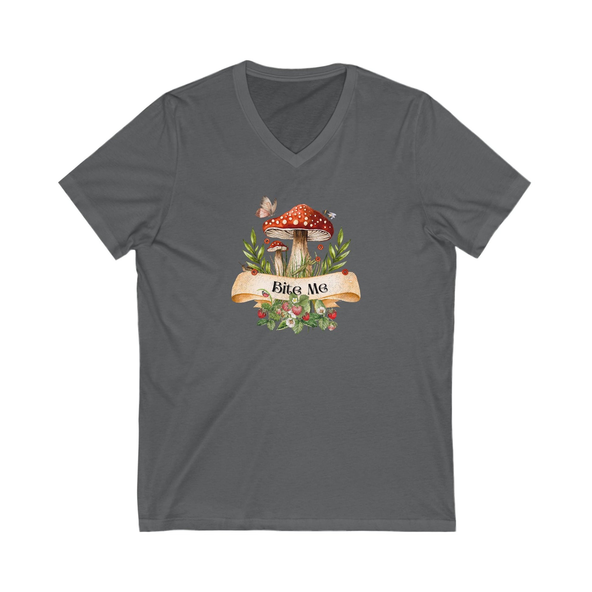 V-Neck Tee 'Bite Me' Funny Unisex Shirt