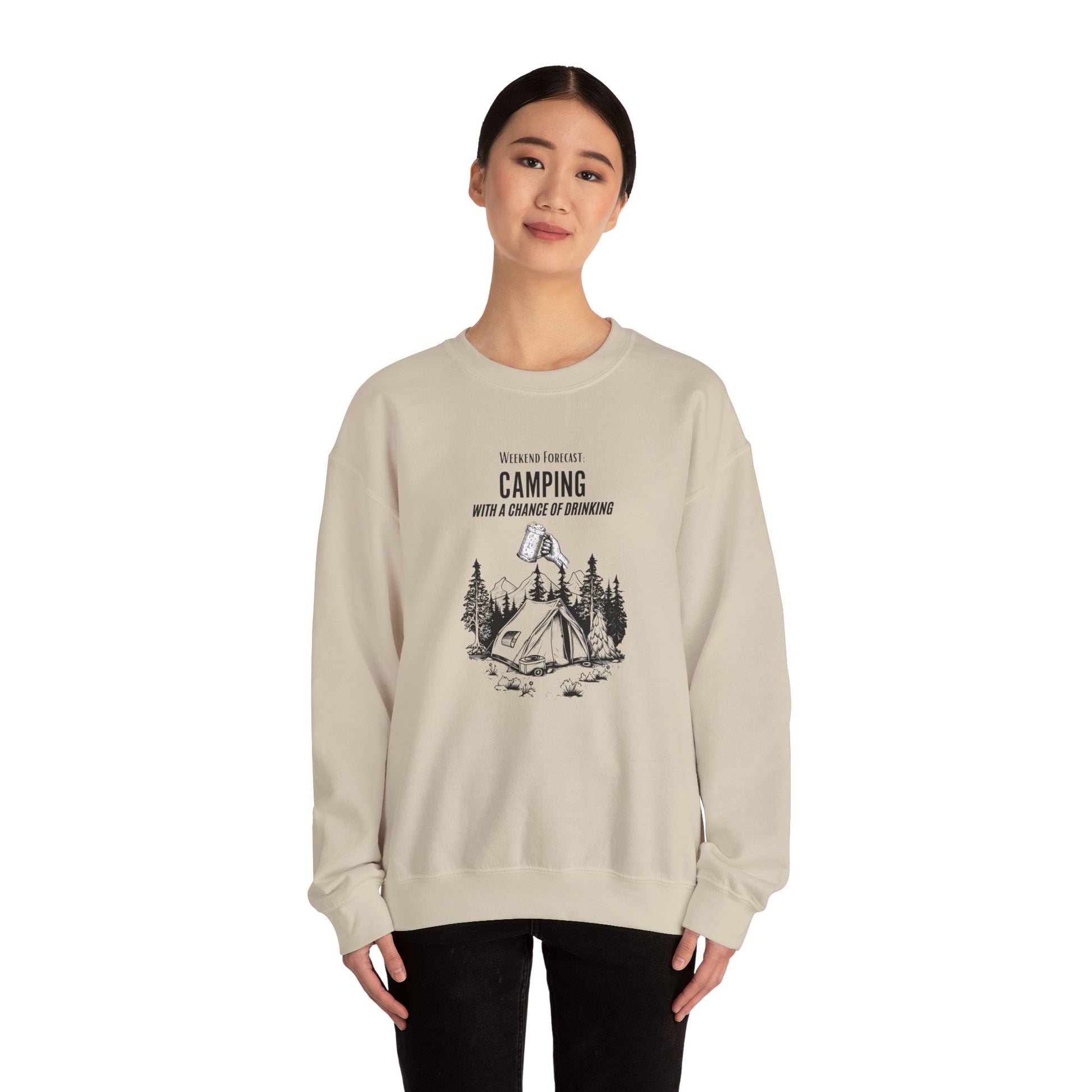 Crewneck Sweatshirt - Camping with a Chance of Drinking