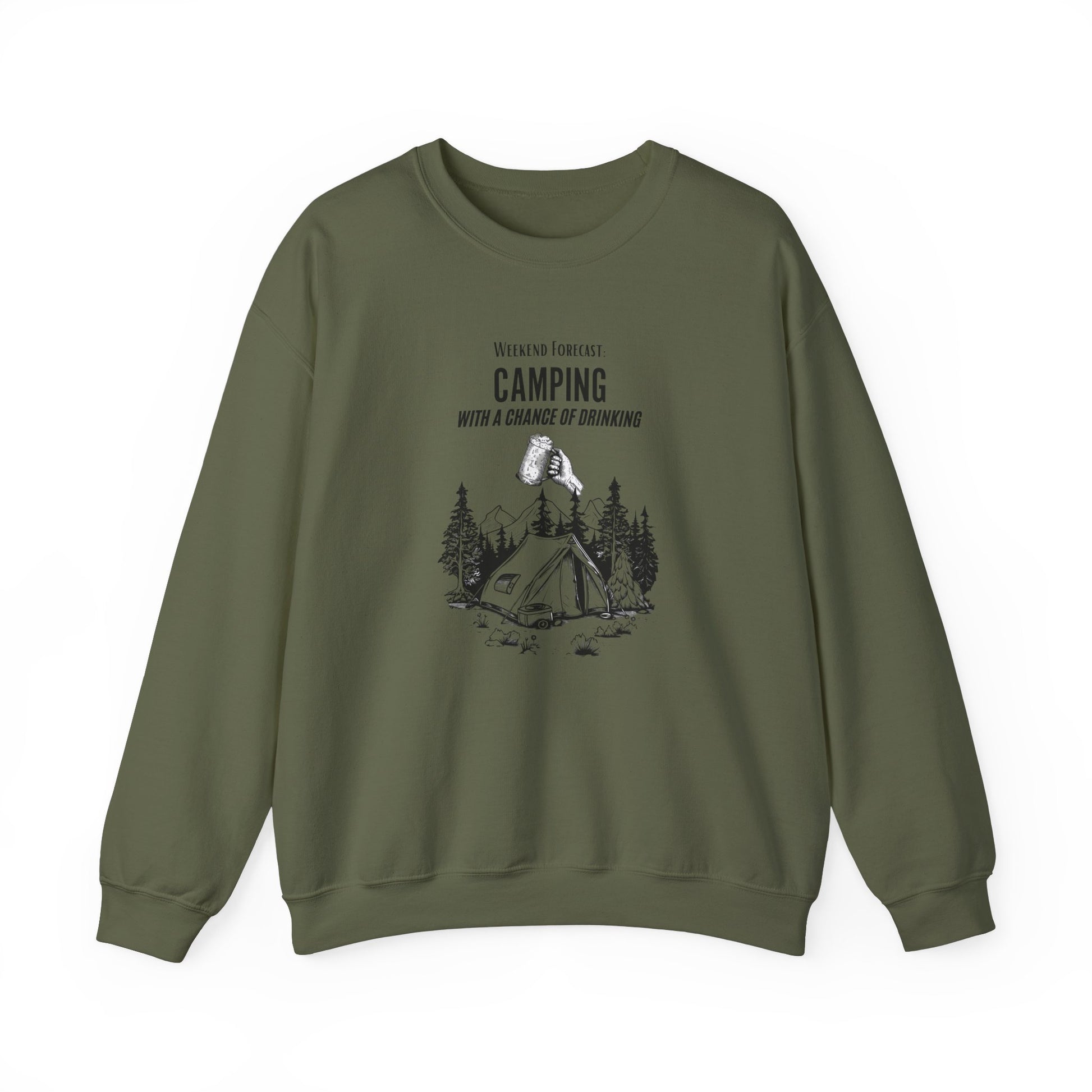 Crewneck Sweatshirt - Camping with a Chance of Drinking
