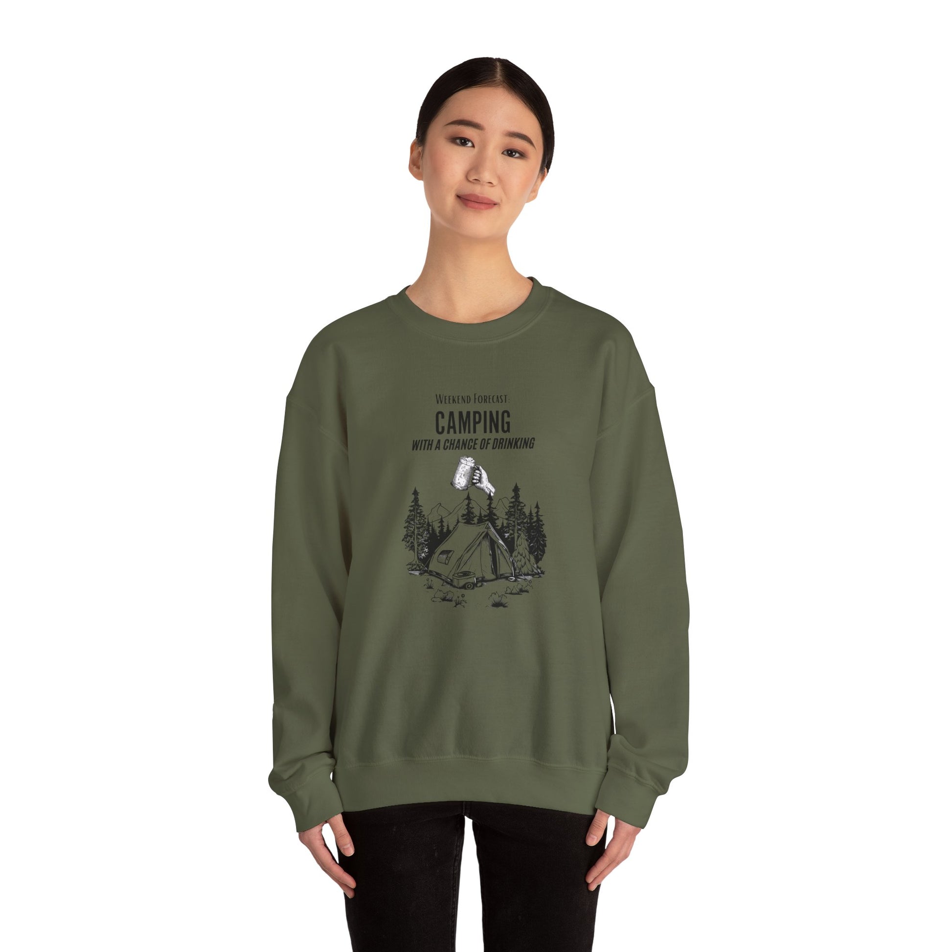 Crewneck Sweatshirt - Camping with a Chance of Drinking