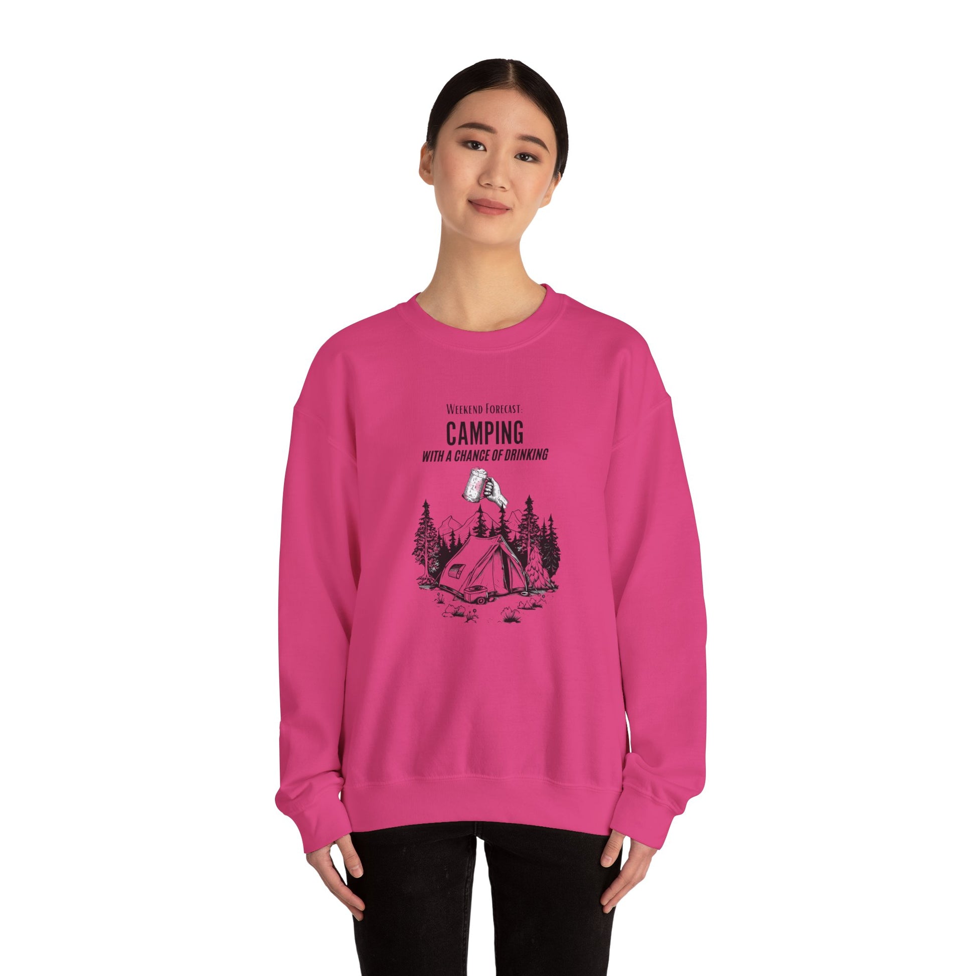 Crewneck Sweatshirt - Camping with a Chance of Drinking