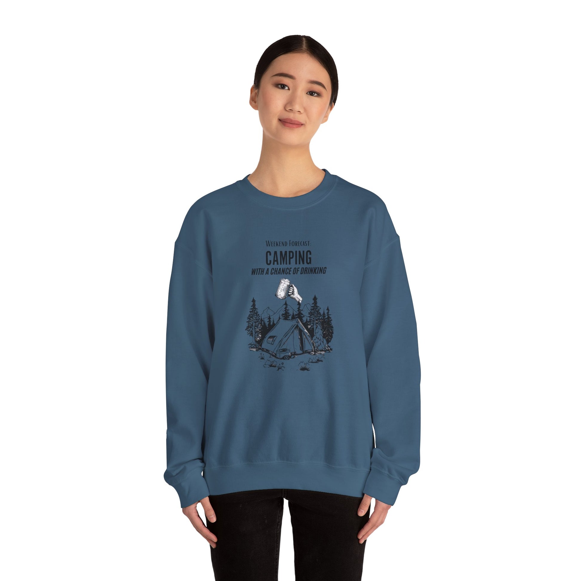 Crewneck Sweatshirt - Camping with a Chance of Drinking